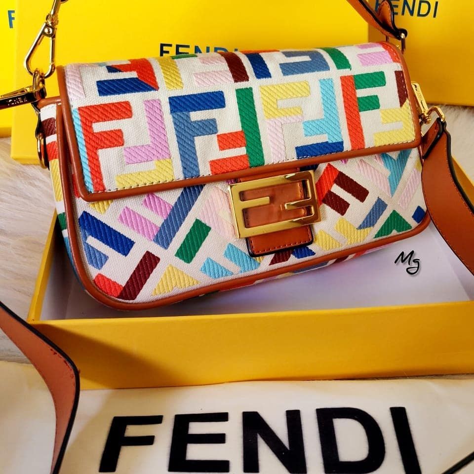 WhatsApp-Image-2021-07-17-at-12.16.09-56963c28 Fendi Baguette Canvas Colorful Sling Bag (With Box)