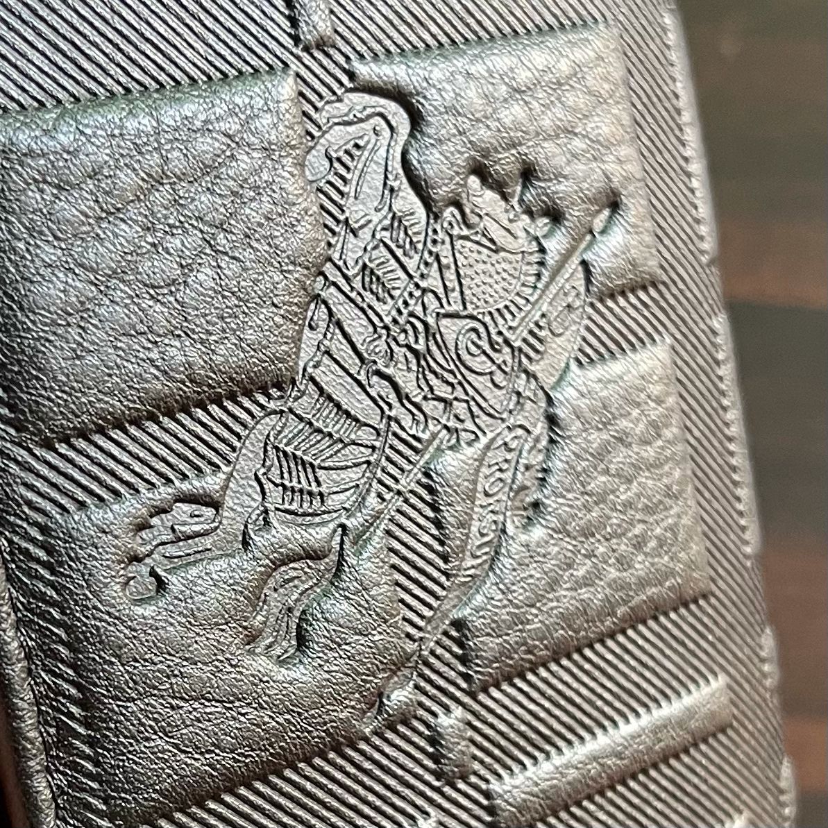 Burberry Embossed Leather Unisex Long Wallet