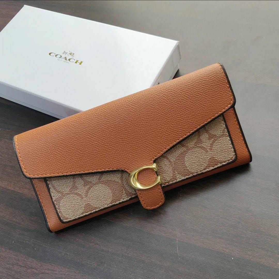 Coach Tabby Tan Three Fold Wallet