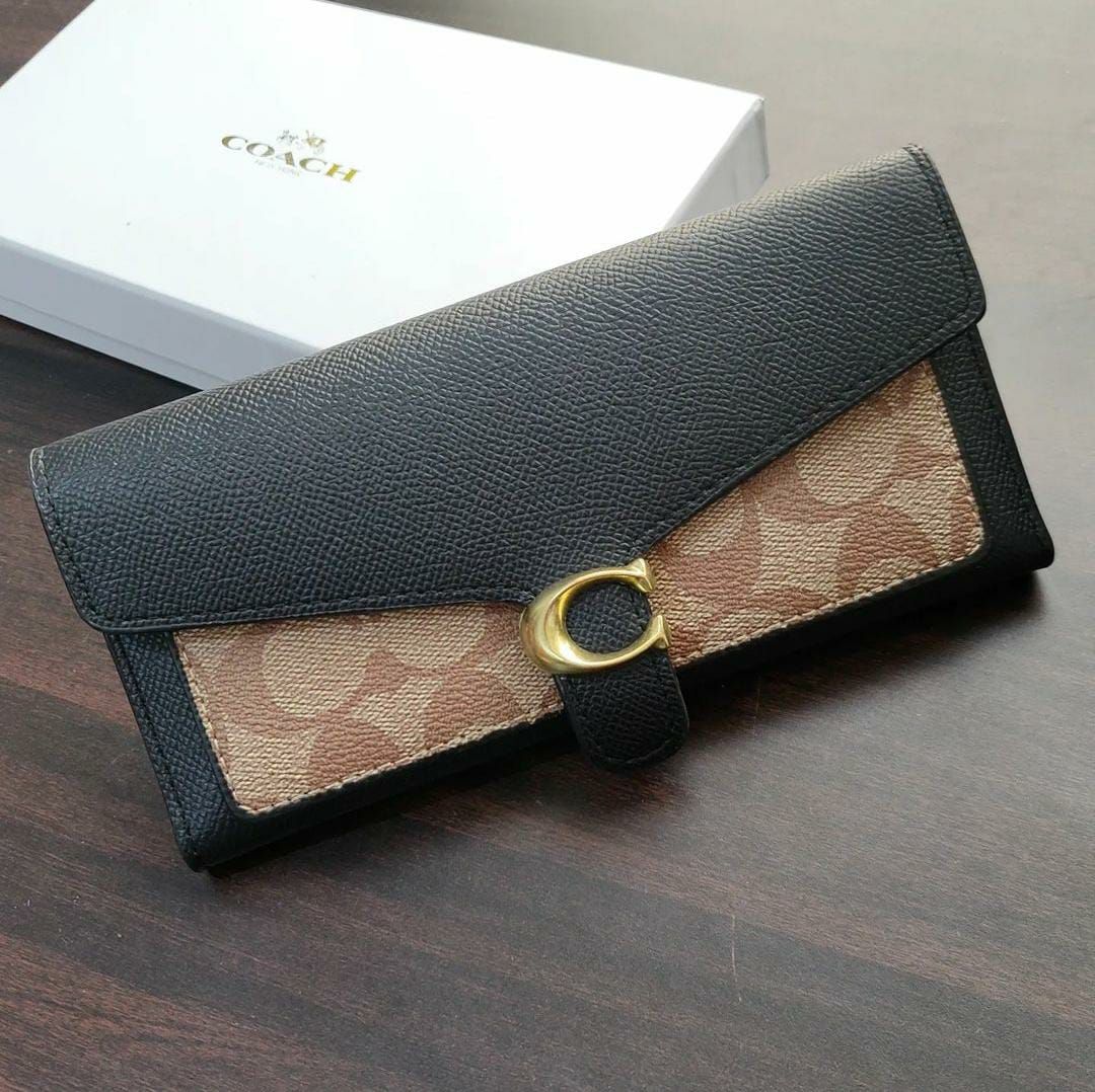 Coach Tabby Black Three Fold Wallet