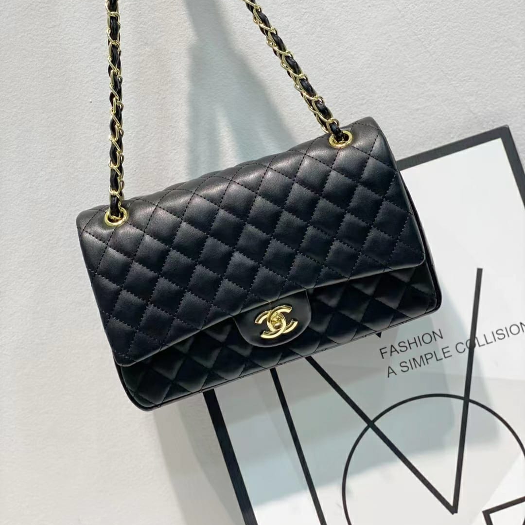 Chanel Jumbo Black Colour Sling Bag (With Box)