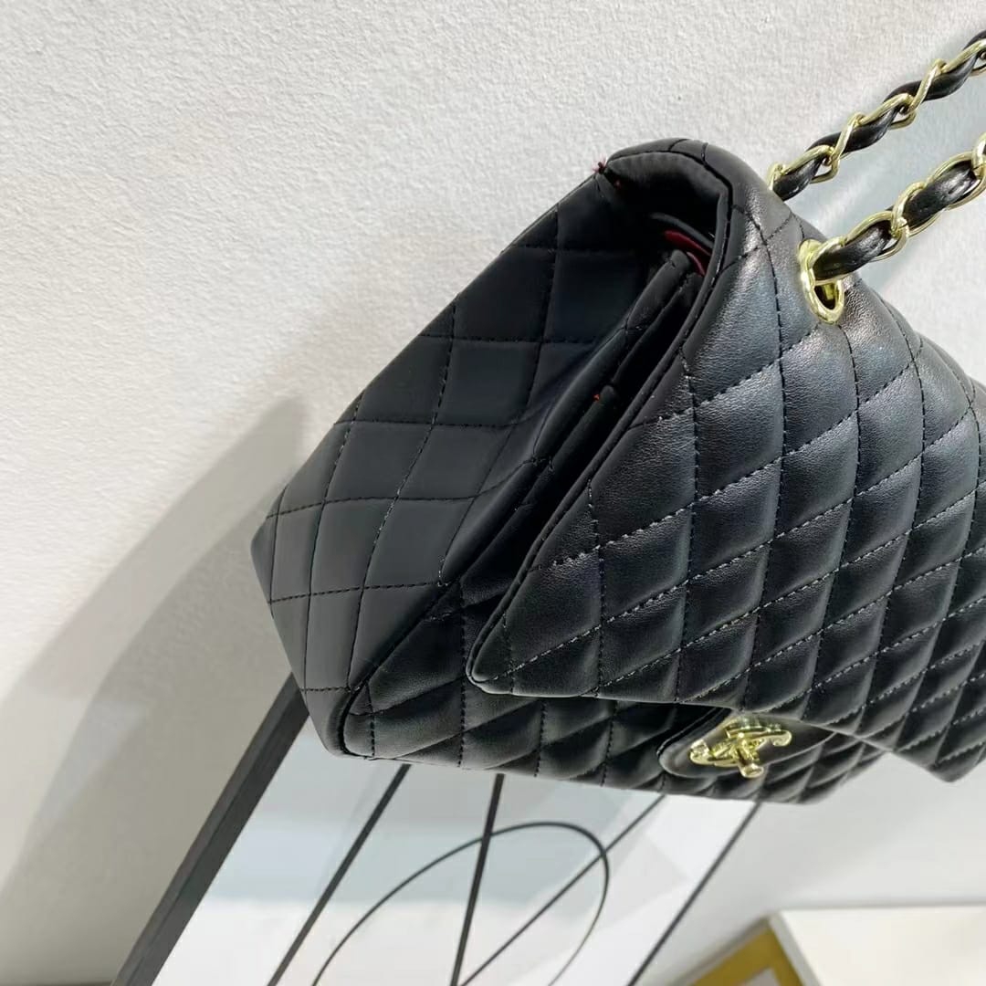Chanel Jumbo Black Colour Sling Bag (With Box)