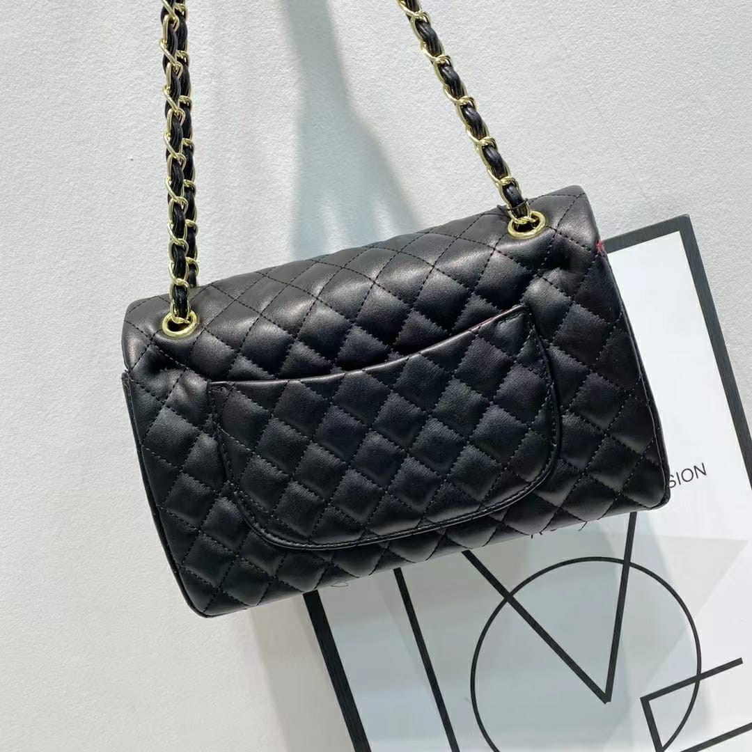 Chanel Jumbo Black Colour Sling Bag (With Box)