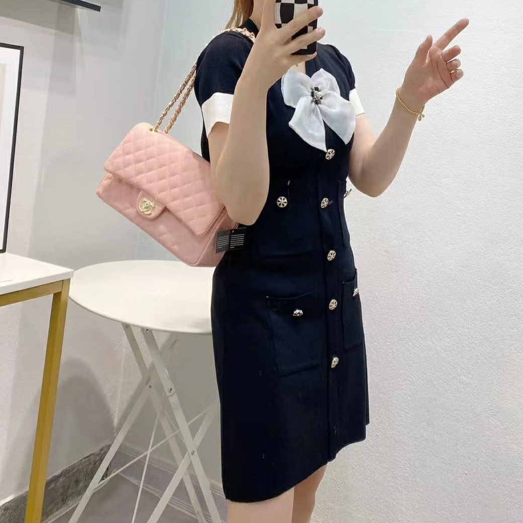 Chanel Jumbo Nude Pink Colour Sling Bag (With Box)