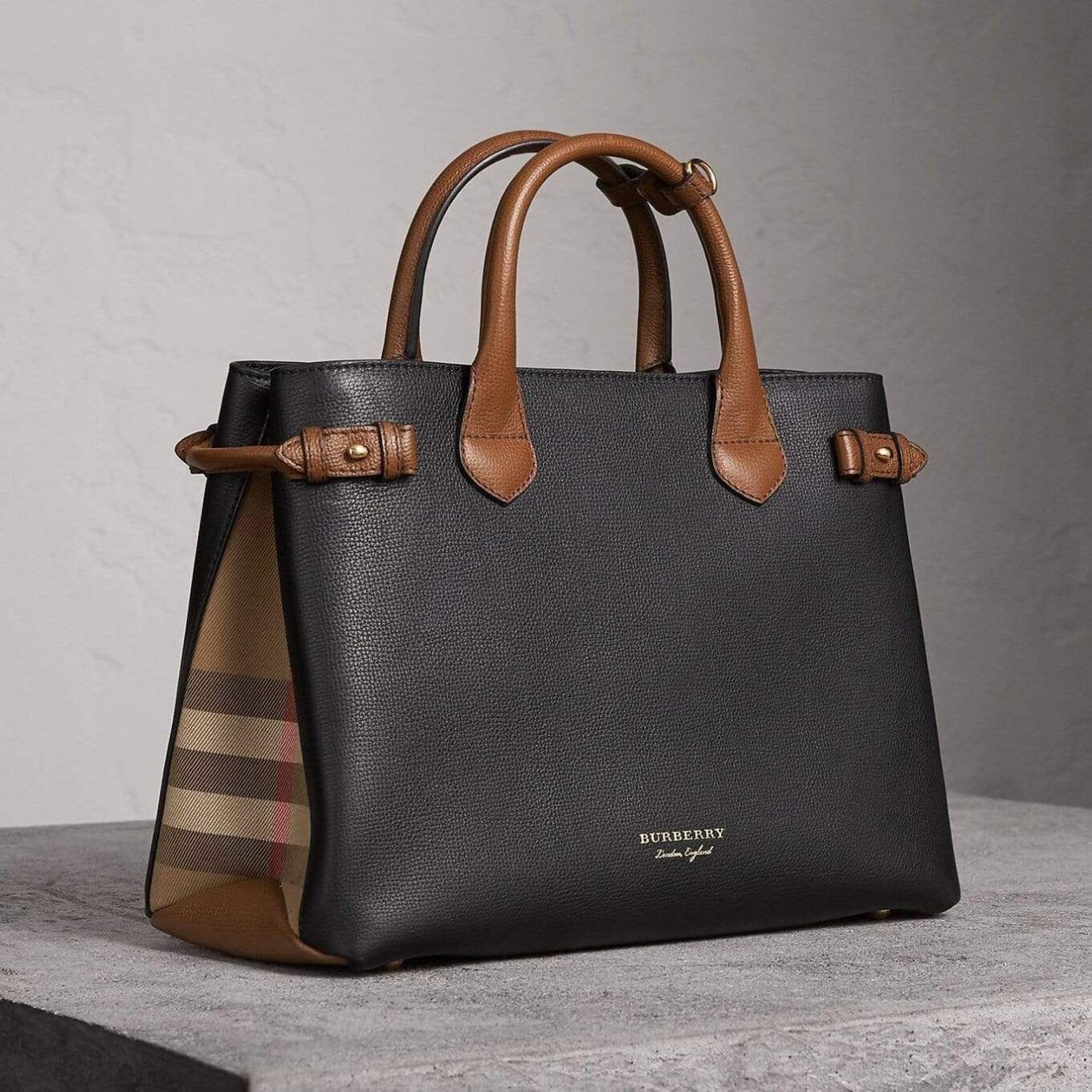 Burberry Banner Black Brown Colour Hand Bag