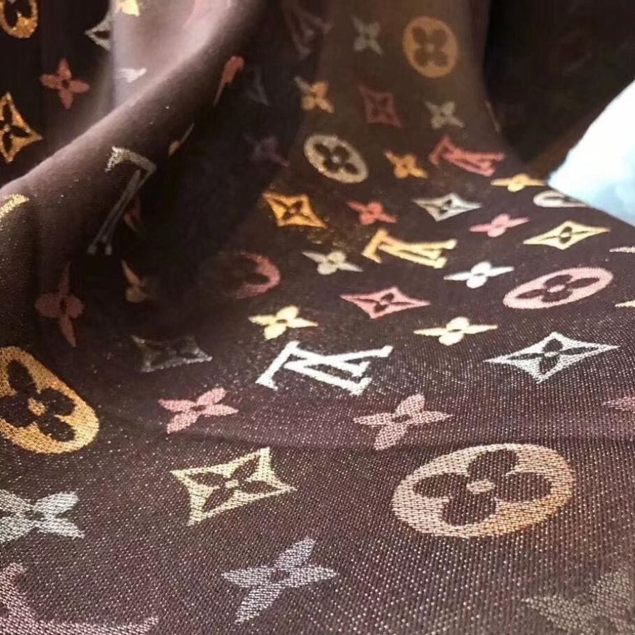 Louis Vuitton Shimmer Big Size Semi Coffee Woolen Stole Unisex