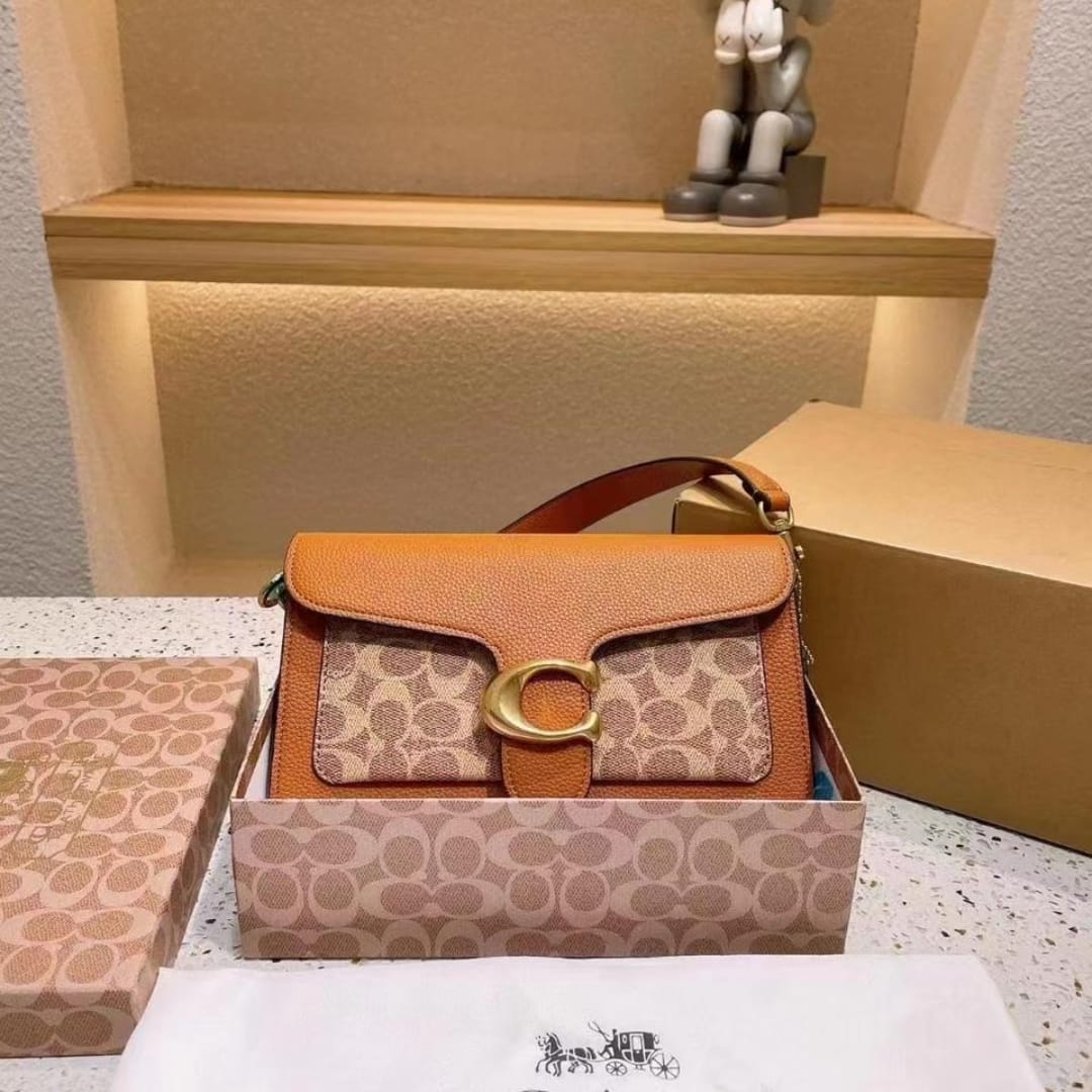 My project (8) Coach Plaque Apricot Tan Shoulder Bag
