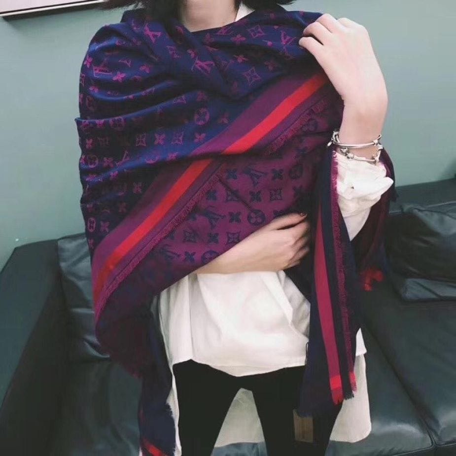 Louis Vuitton Purple Semi Woolen Stole
