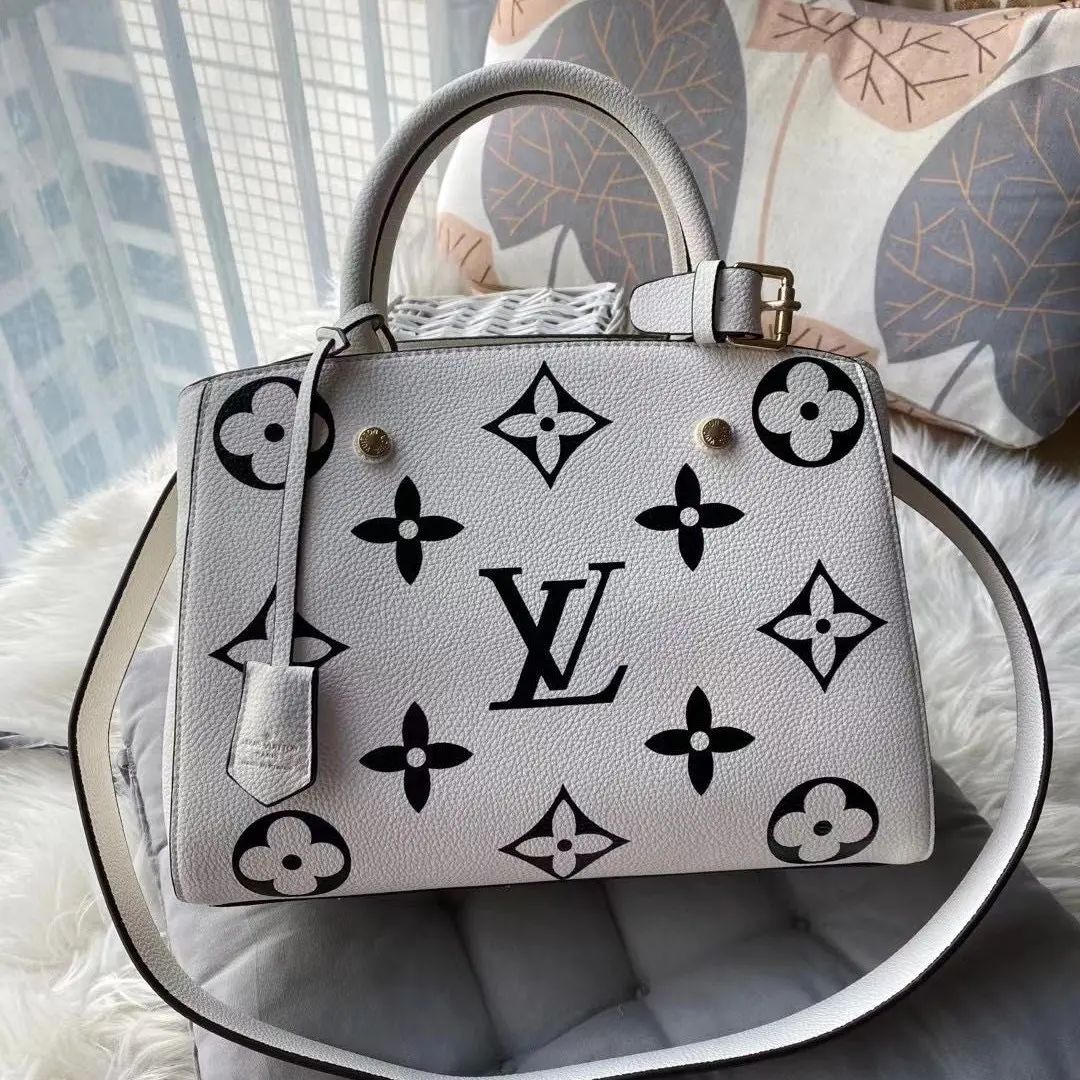 Louis Vuitton Montaigne Damier White Handbag