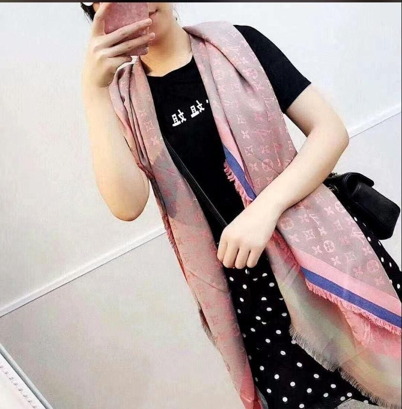 Louis Vuitton Pink Semi Woolen Stole