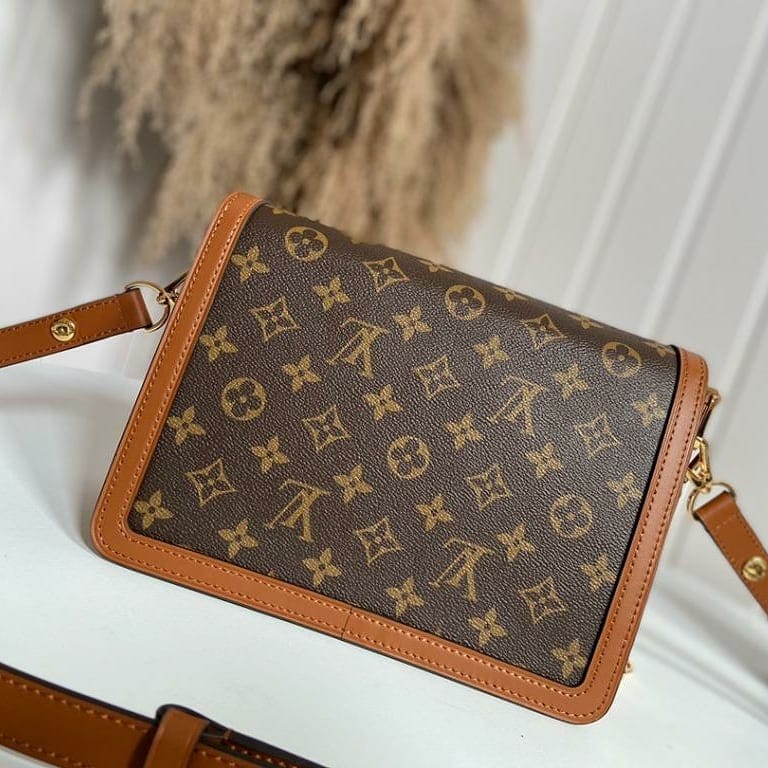 Louis Vuitton Dauphine Brown Coffee Shoulder Bag (With Box)