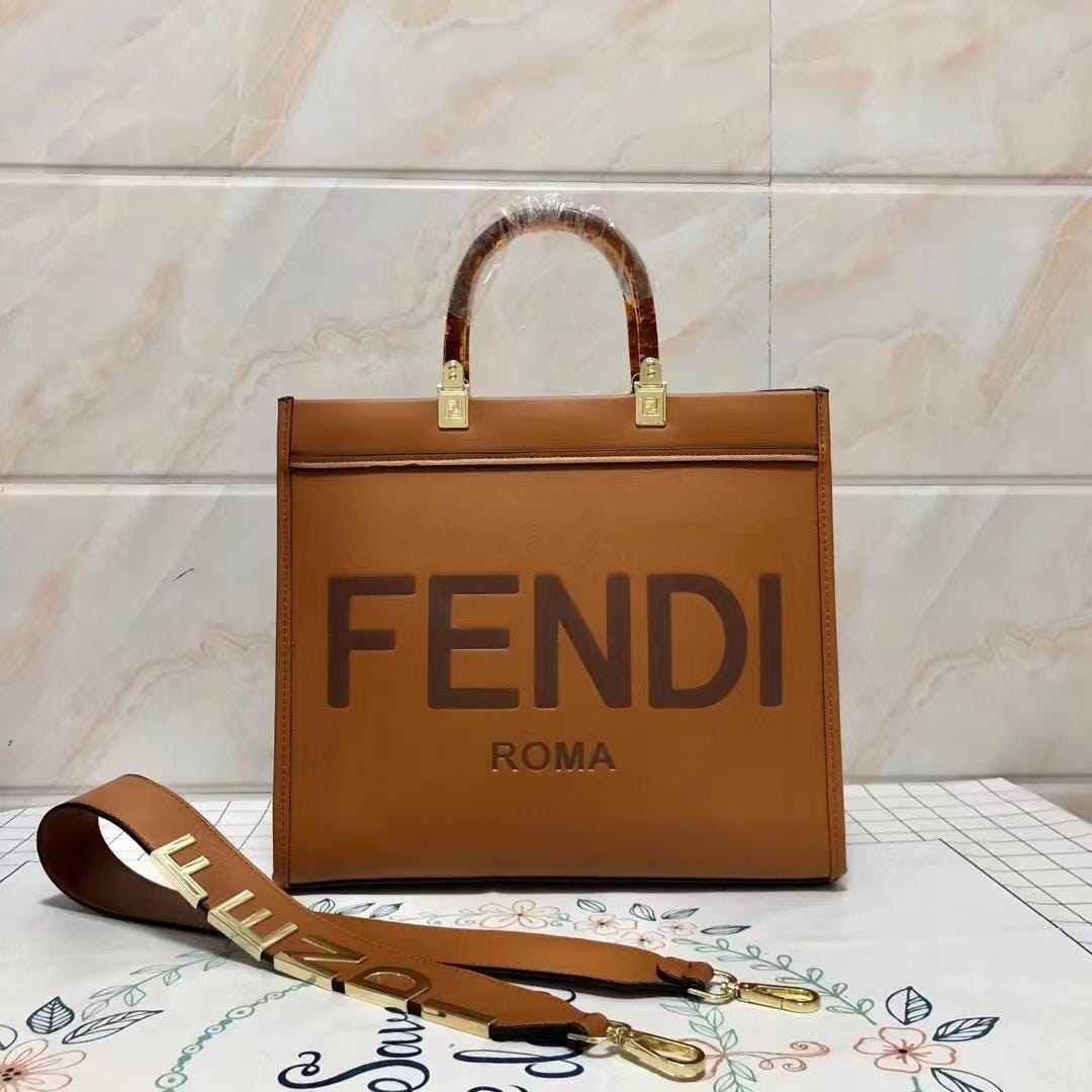 WhatsApp Image 2022-08-22 at 16.52.08 FENDI Roma Sunshine Brown Tote Bag