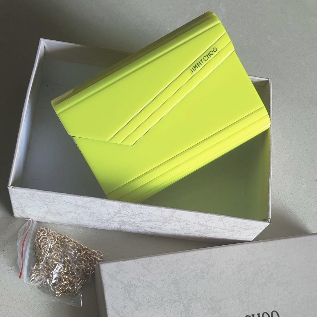 Jimmy Choo Candy Party Clutch Neon Sling bag (With Box)