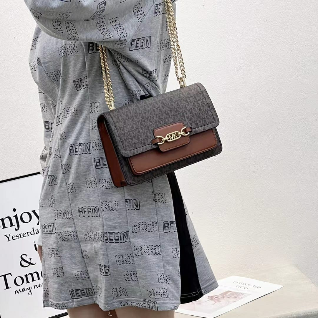 Michael Kors Brown Heather Shoulder Bag (With Box)