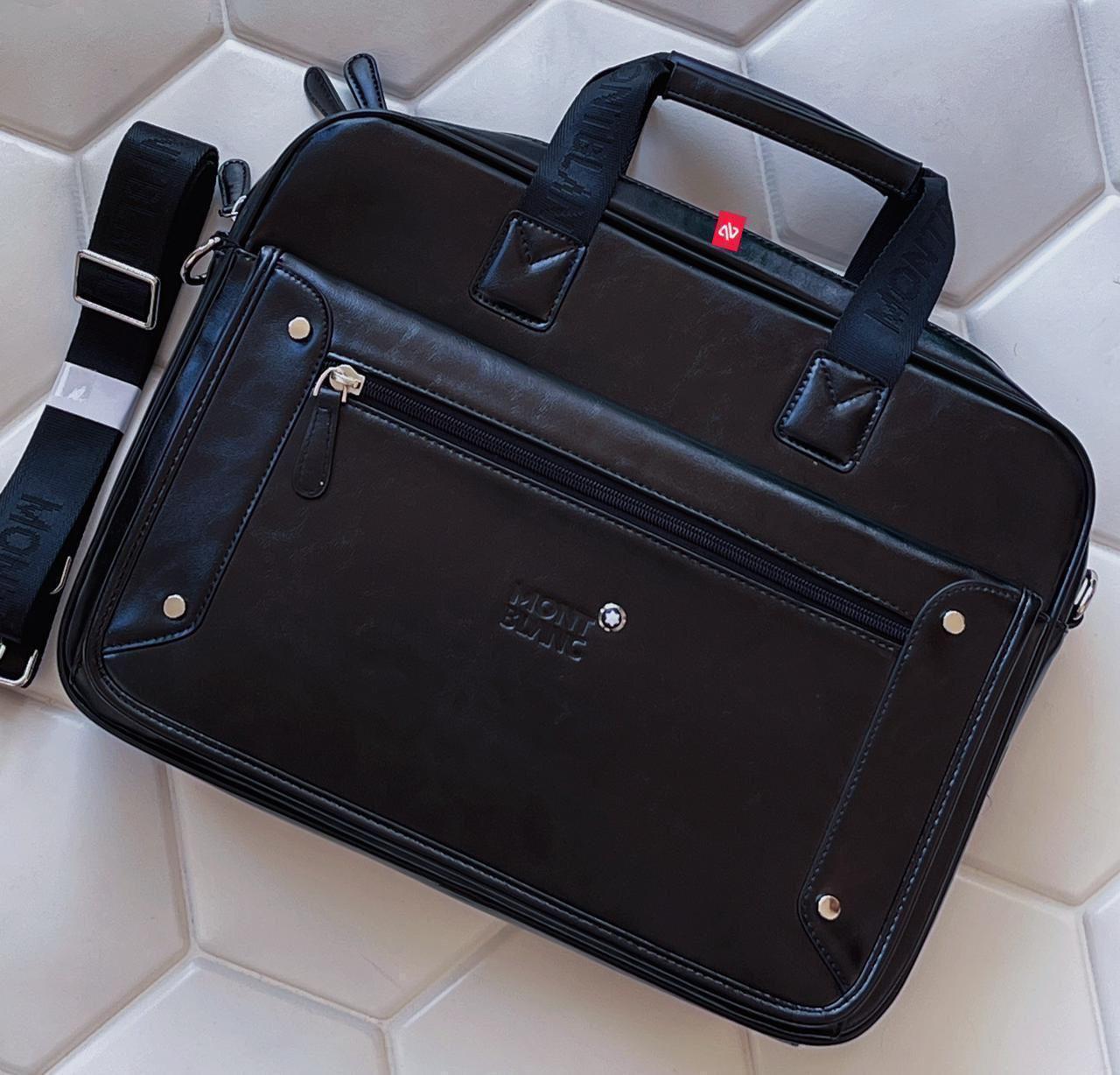 Mont Blanc Black Laptop Bag