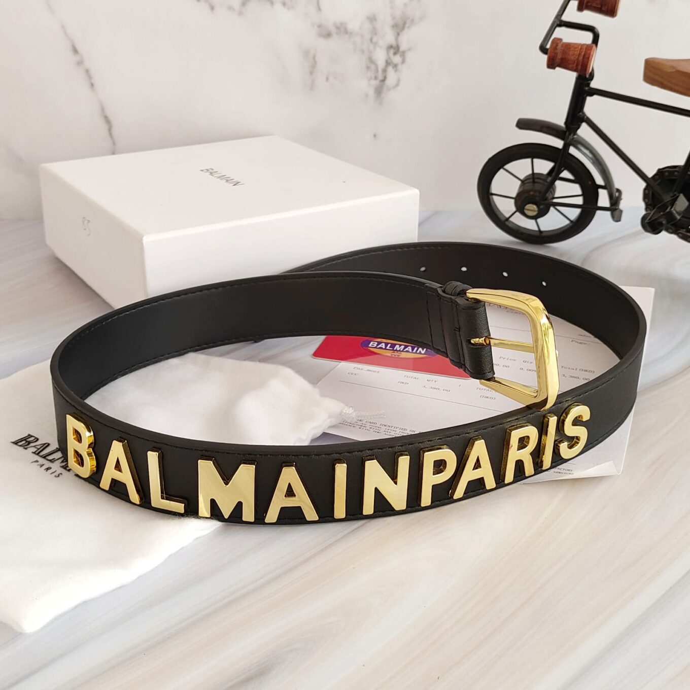 Balmain Black Signature Belt