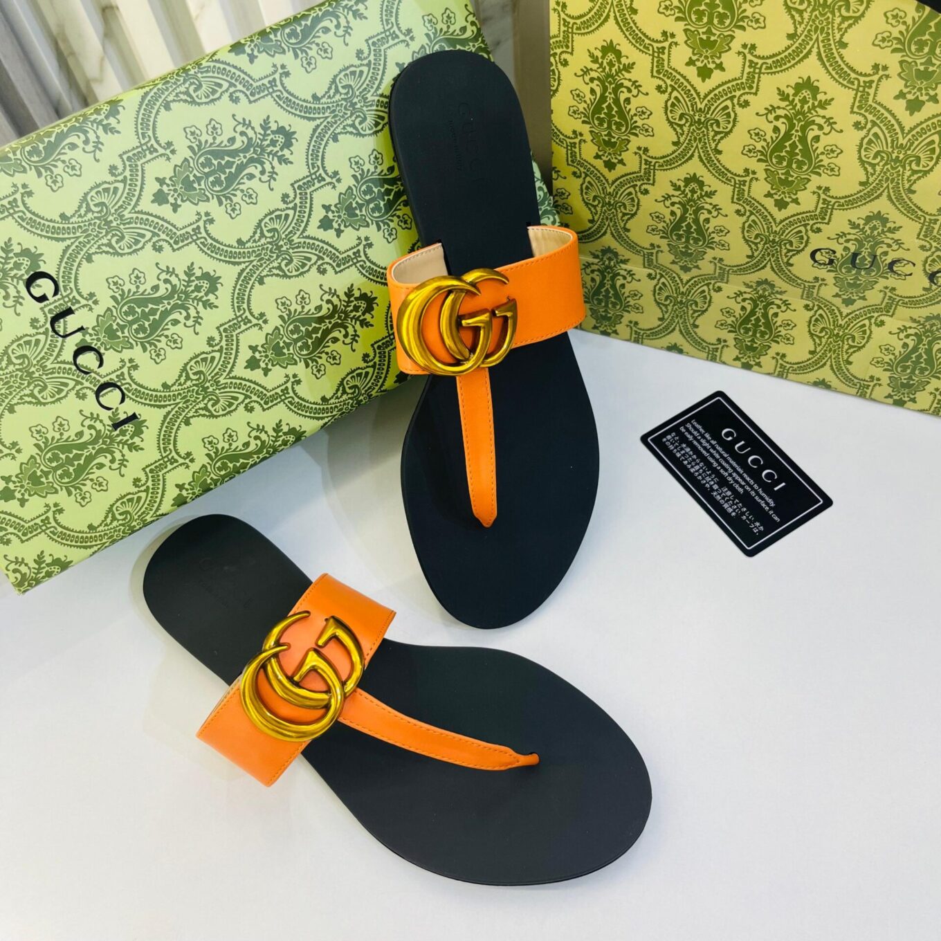 WhatsApp Image 2024-12-02 at 3.19.10 PM (4) Gucci Tan GG Thong Slide
