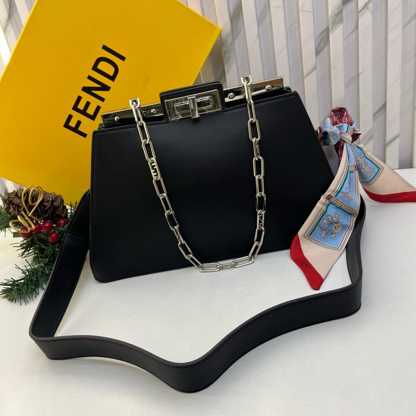 WhatsApp Image 2025-04-23 at 17.05.17_1bc4dc7b Fendi Pekaboo Cut Black Shoulder Bag (With Box)