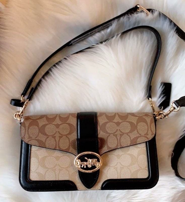 Coach Georgie Apricot Shoulder Bag (With Box)