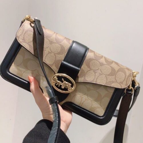 Coach Georgie Apricot Shoulder Bag (With Box)