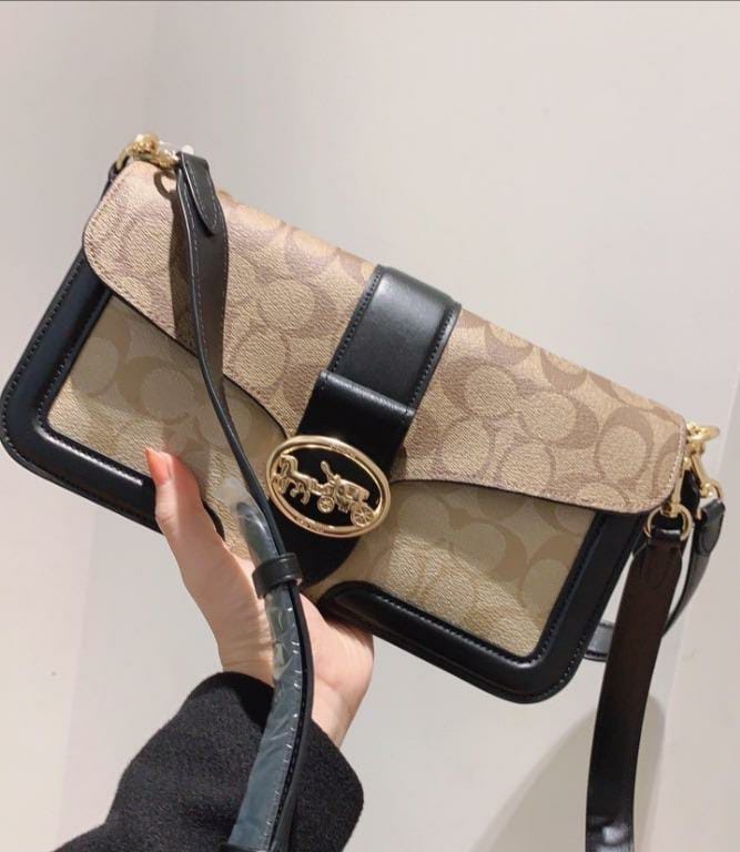 Coach Georgie Apricot Shoulder Bag (With Box)