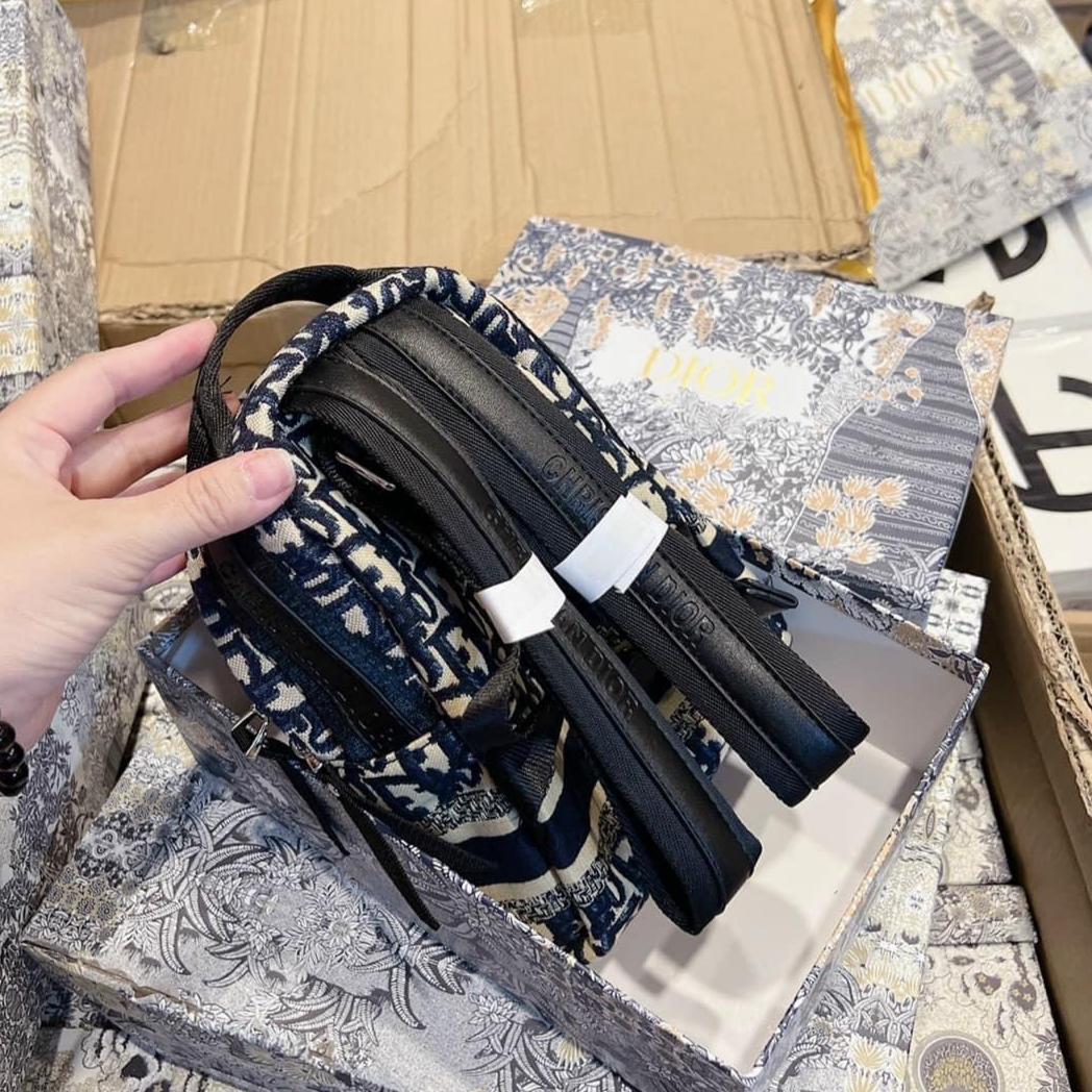 Dior Signature Blue Color Mini Backpack