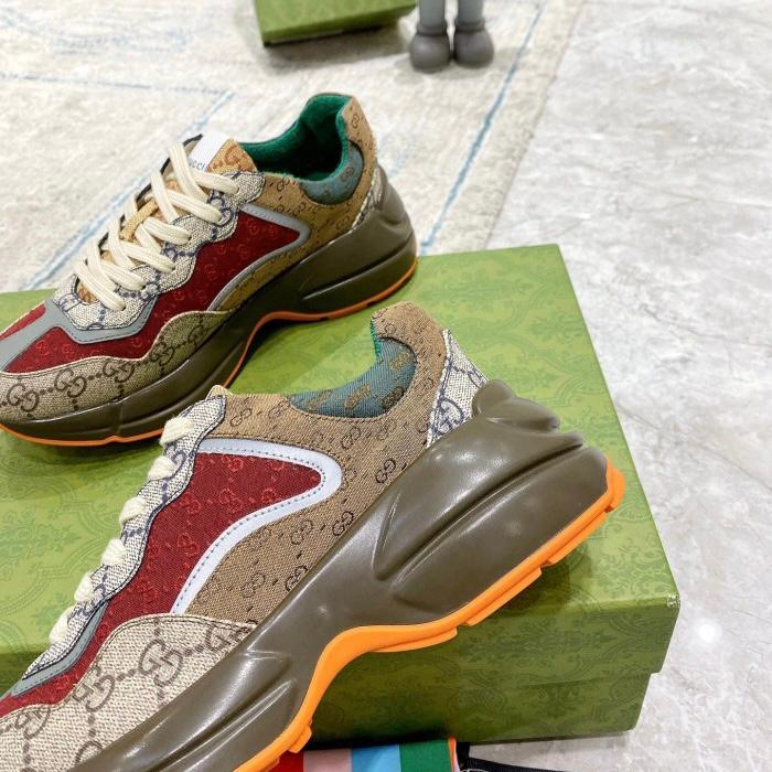 Gucci Gg Rython Brick Canvas Unisex Premium Quality Shoe