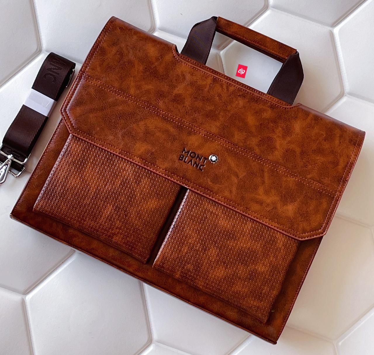 Montblanc Brown Laptop Bag