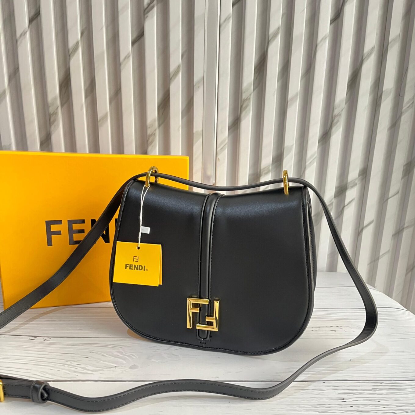 WhatsApp Image 2023-11-18 at 17.05.53_ab1e9640 Fendi C’mon Black Medium Satchel Purse (With Box)