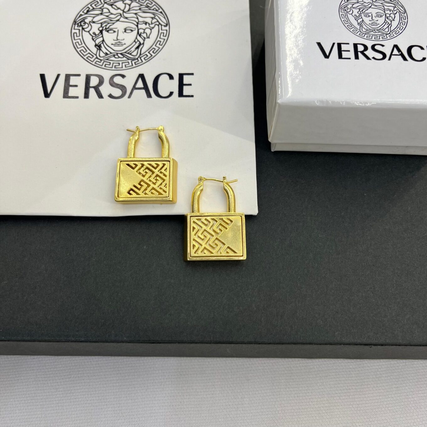 Versace Lock Golden Earring