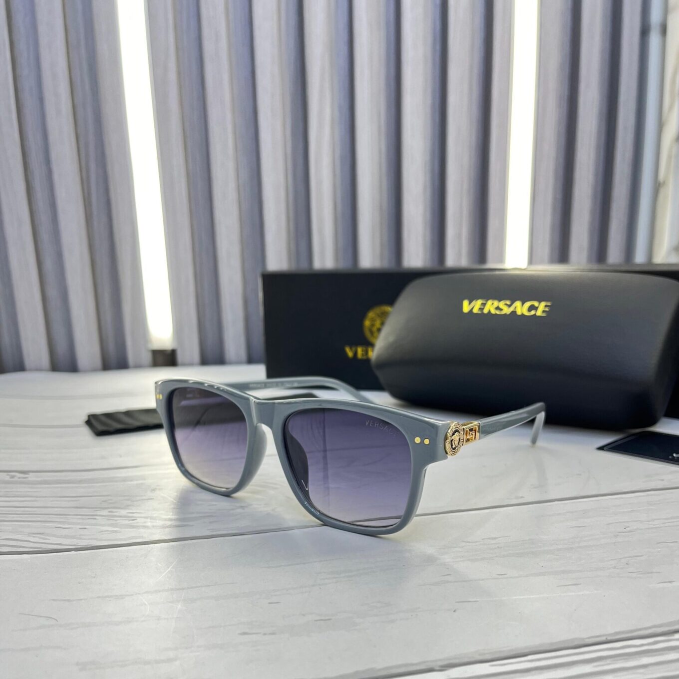Versace V -Motif Wayfarer Unisex Sunglass  Unisex
