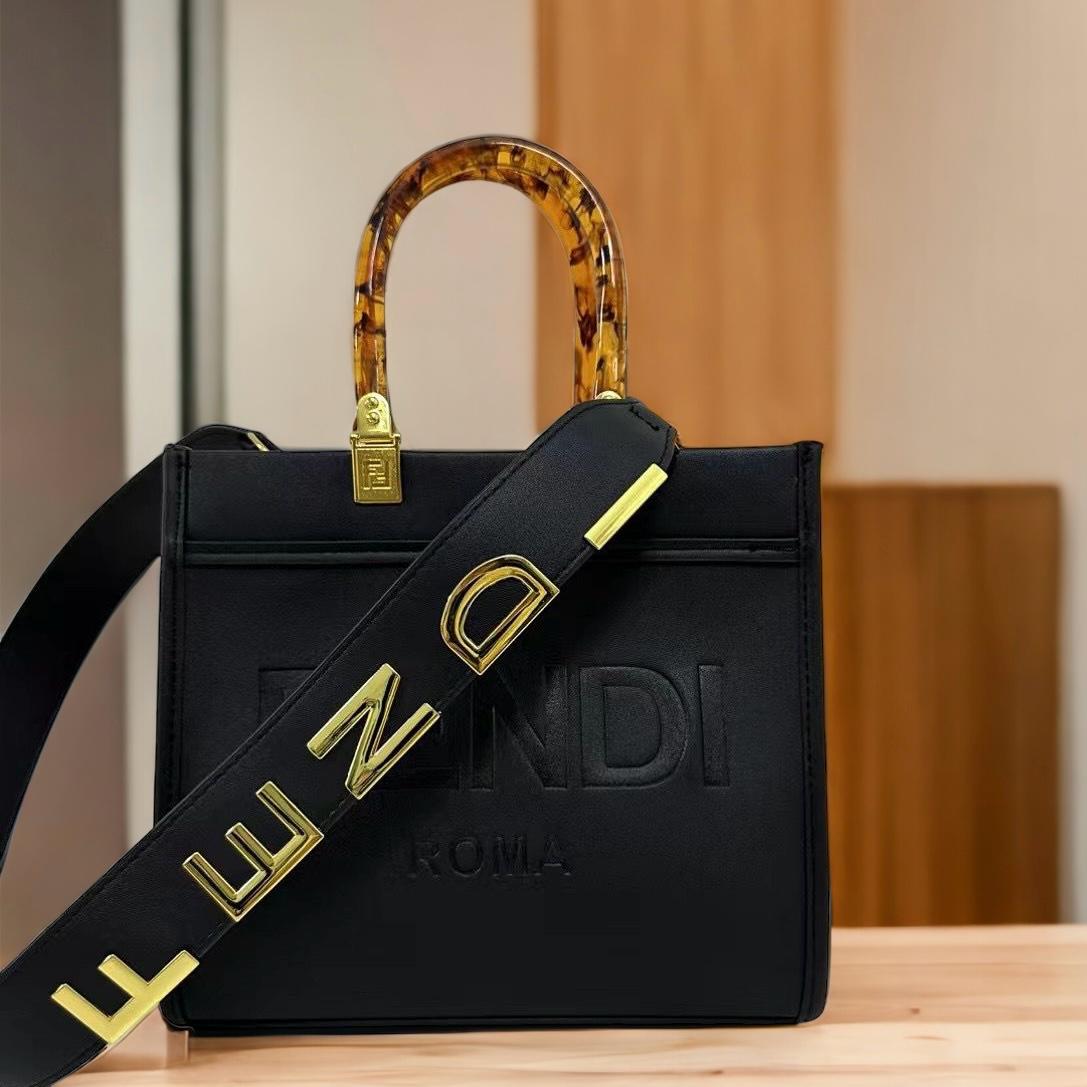 WhatsApp Image 2023-12-20 at 11.22.22_cdd45657 Fendi Roma Sunshine Small Black Tote Bag