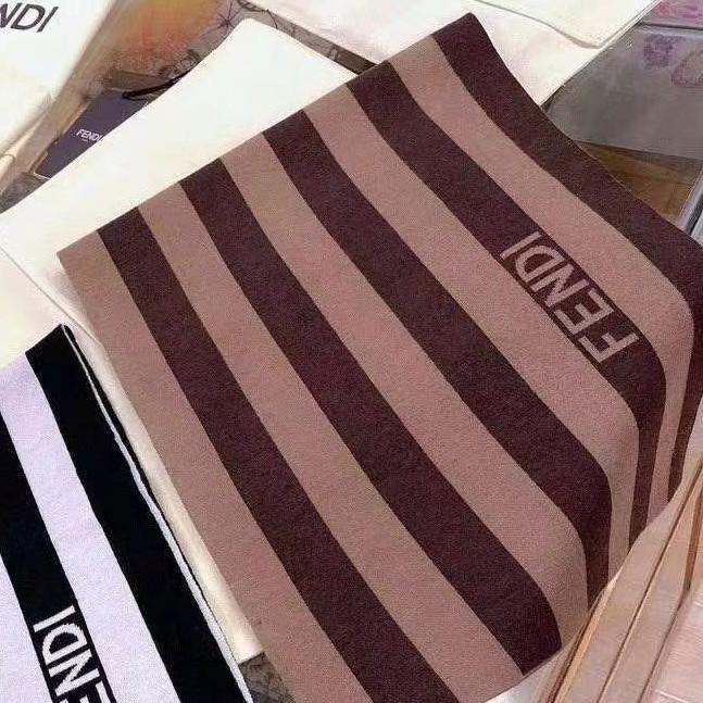 Fendi Warm Unisex Pinkish Brown Muffler