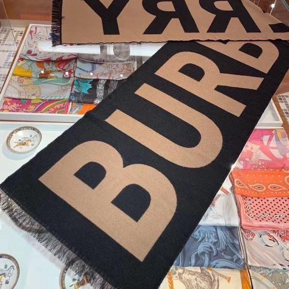 Burberry Warm Unisex Muffler Size Long