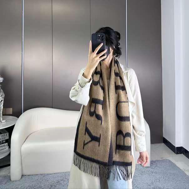Burberry Khaki Warm Unisex Muffler