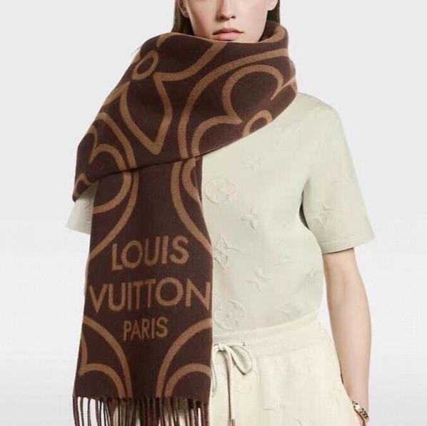 WhatsApp Image 2023-12-29 at 17.44.59_a413c490 Louis Vuitton Bloom Coffee Unisex Muffler