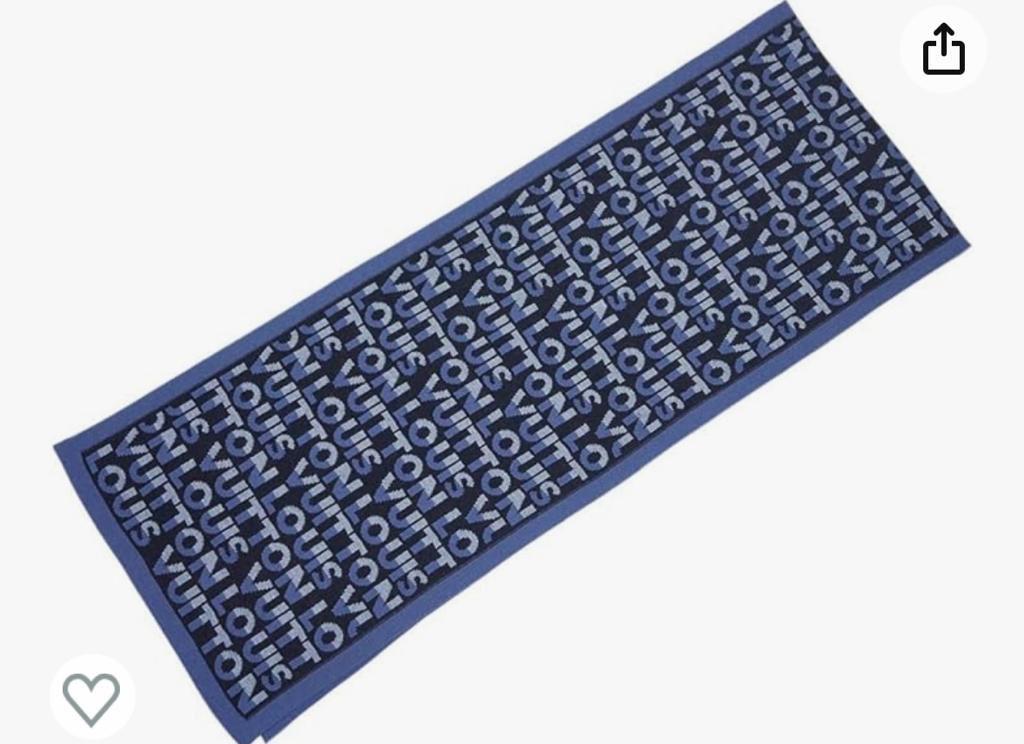Louis Vuitton Blue Monogram Unisex Muffler