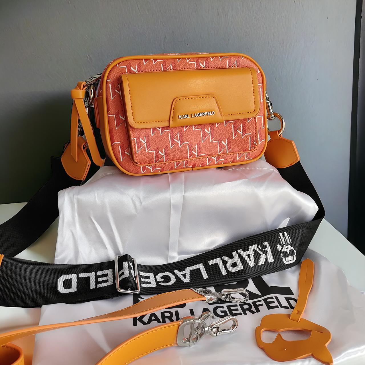 WhatsApp Image 2024-01-10 at 17.45.09_96eb9b75 Karl Lagerfeld Iconic Orange Sling Bag (With Box)