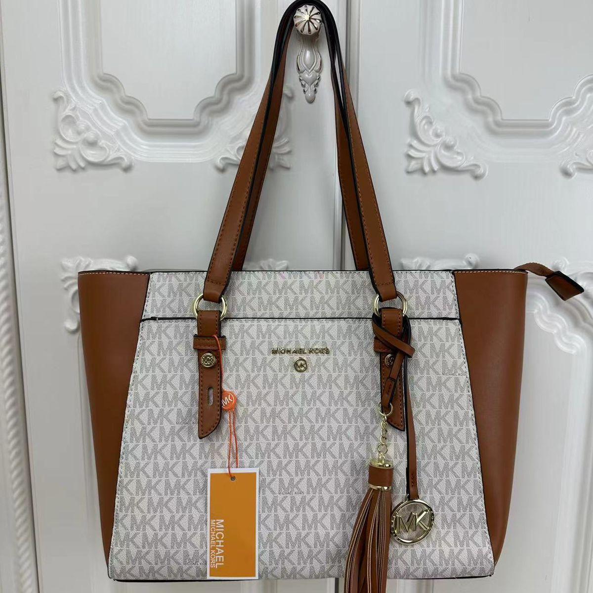 Michael Kors Sullivan Beige Brown Tote Bag