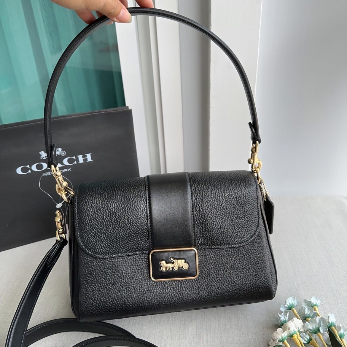 WhatsApp Image 2024-05-17 at 5.29.23 PM Coach Grace Large Black Shoulder Bag (With Box)