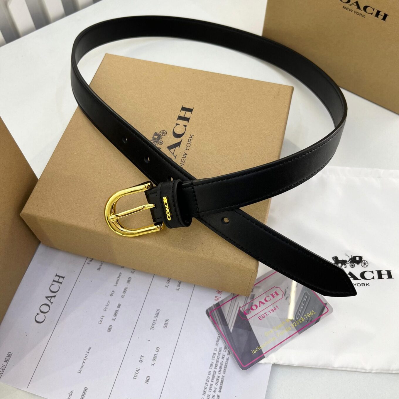 WhatsApp Image 2024-06-03 at 8.22.05 PM Coach Black Formal Pin Buckle Unisex Belt