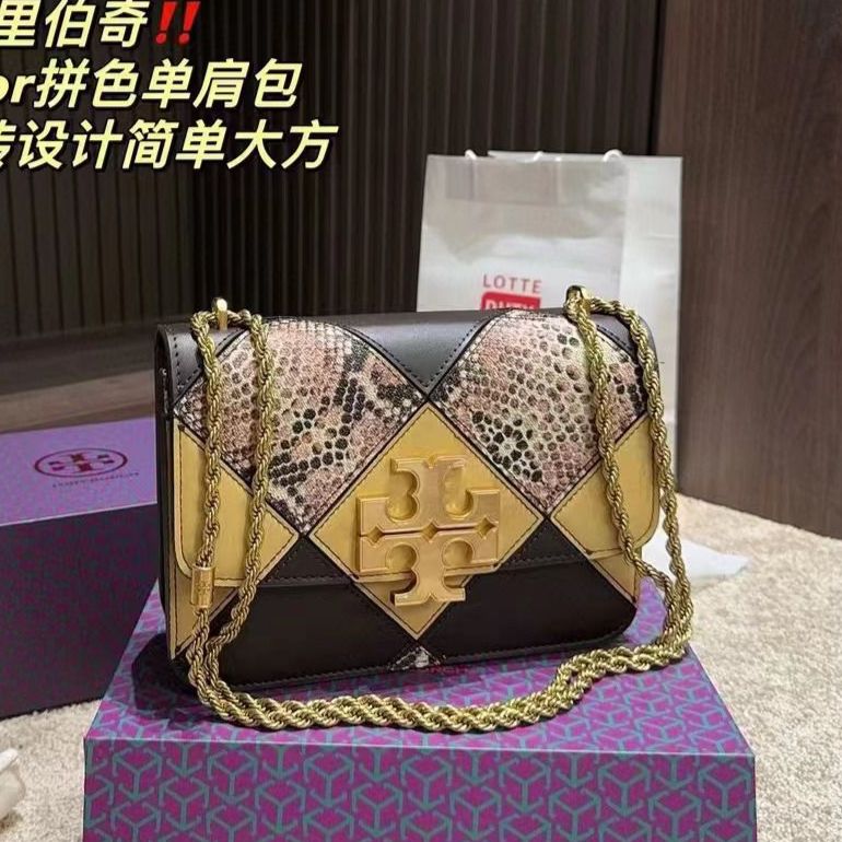 WhatsApp Image 2024-07-03 at 4.03.36 PM Tory Burch Eleanor Black Snake Sling Bag Premium Quality (With Box)