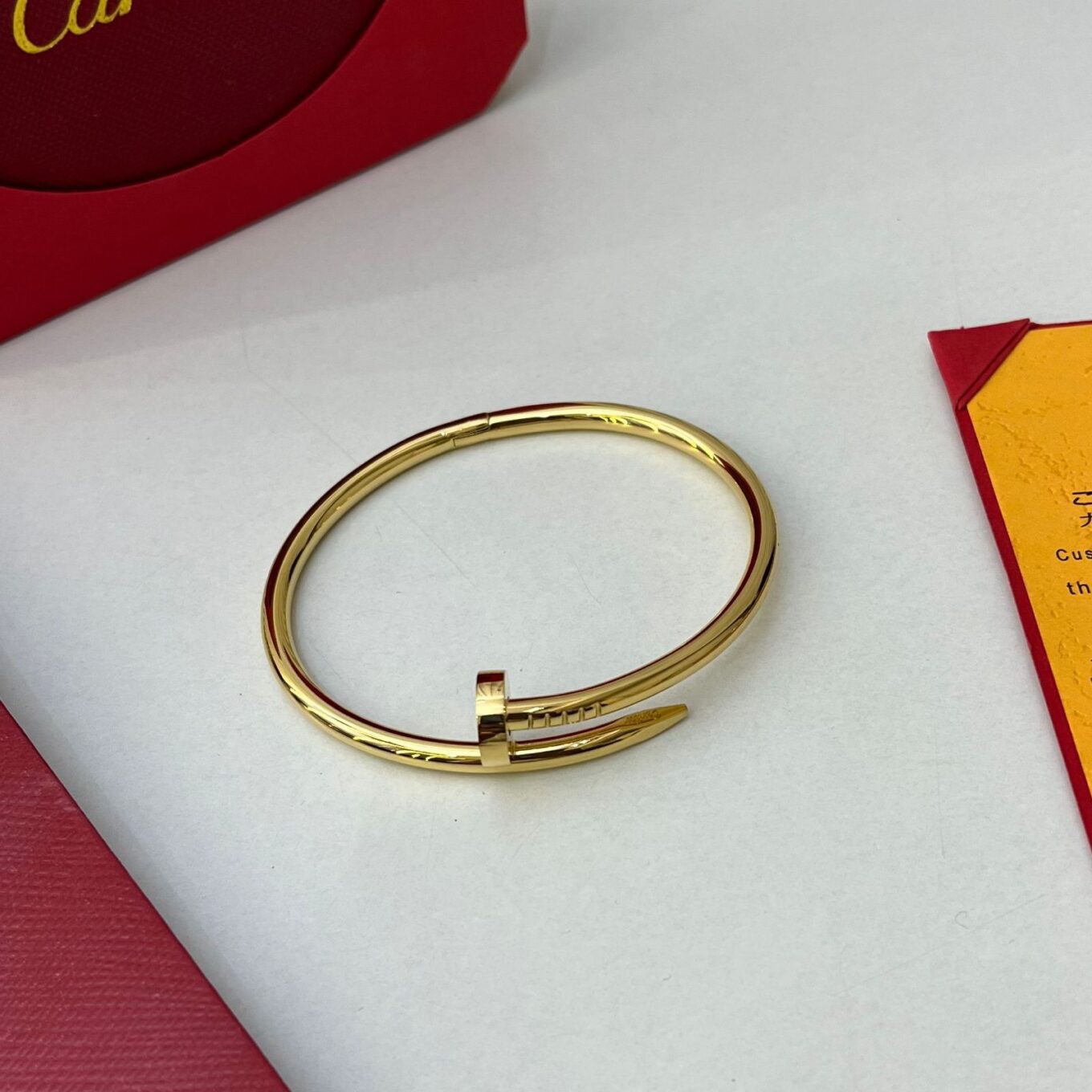 Cartier Nail Bangle Golden Bracelet