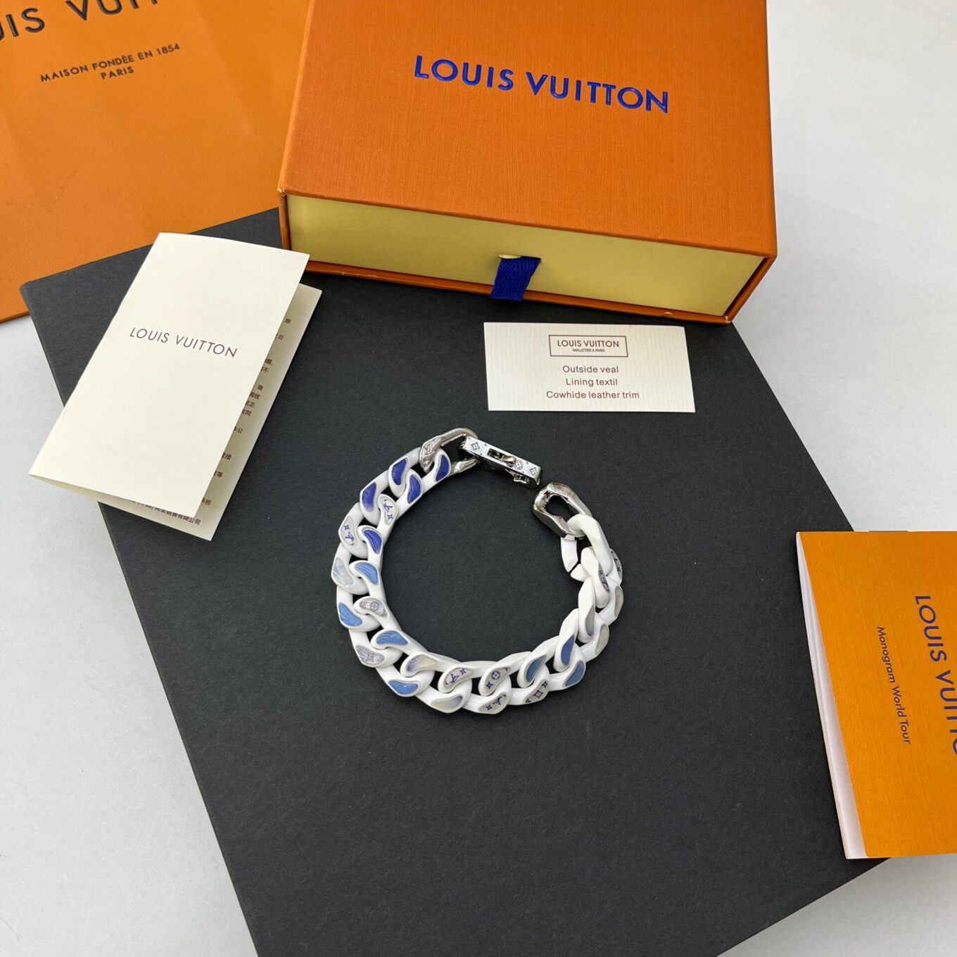 Louis Vuitton Chain Link White Bracelet