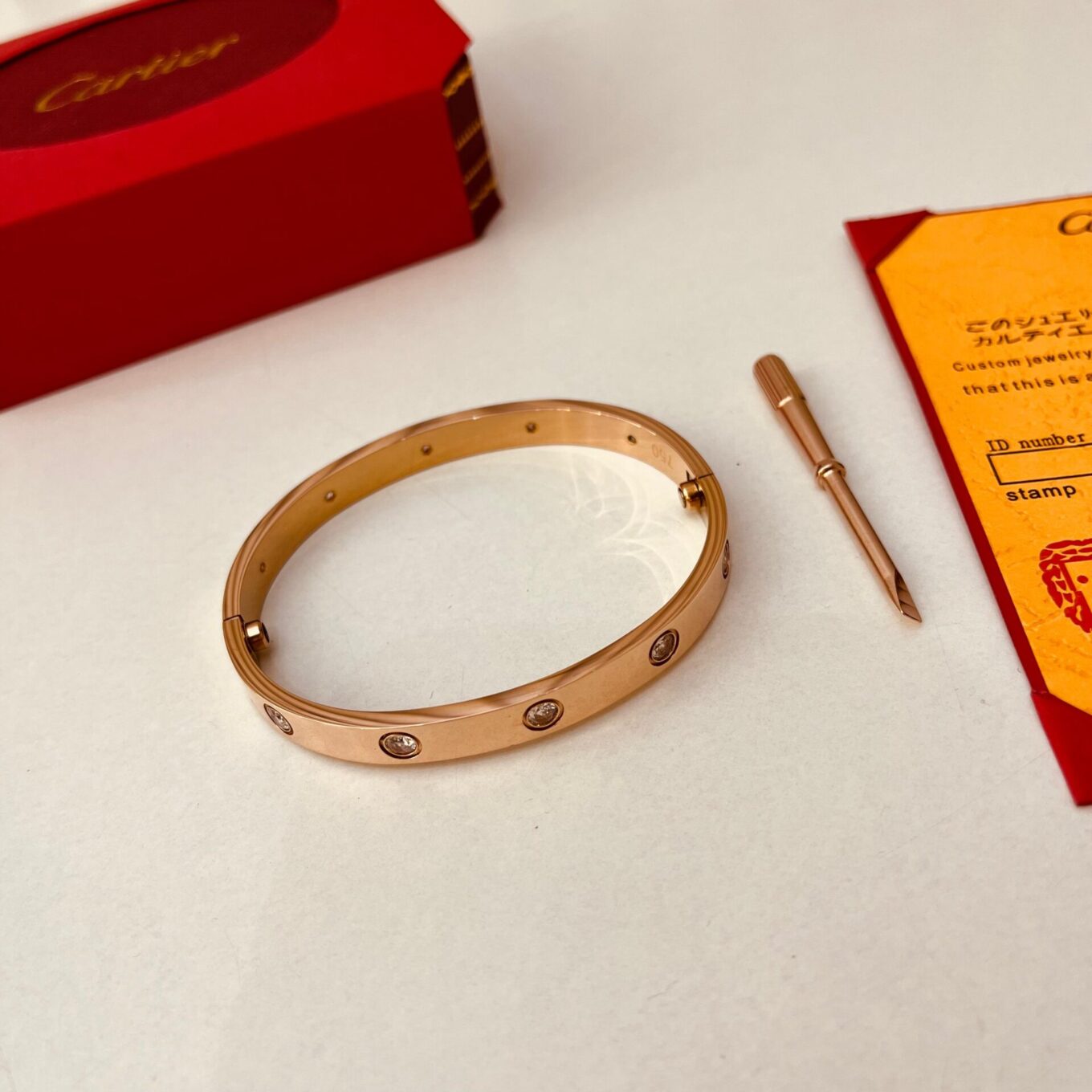 Cartier Rosegold Diamond Love Bracelet