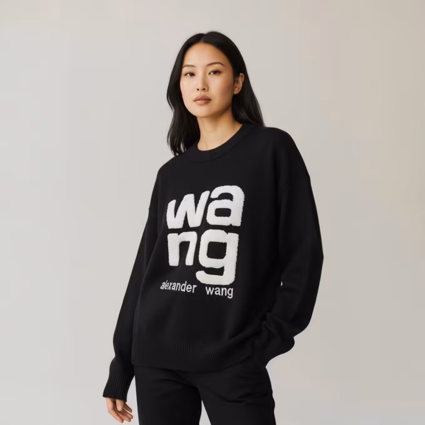 Alexander Wang Black Knitted Full Sleeve Warm Pullover