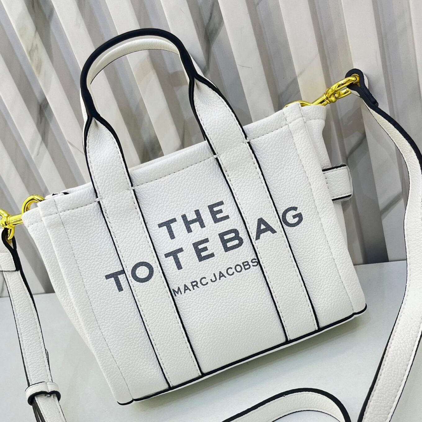 WhatsApp Image 2024-10-18 at 4.10.43 PM Marc Jacobs White The Mini Tote Bag