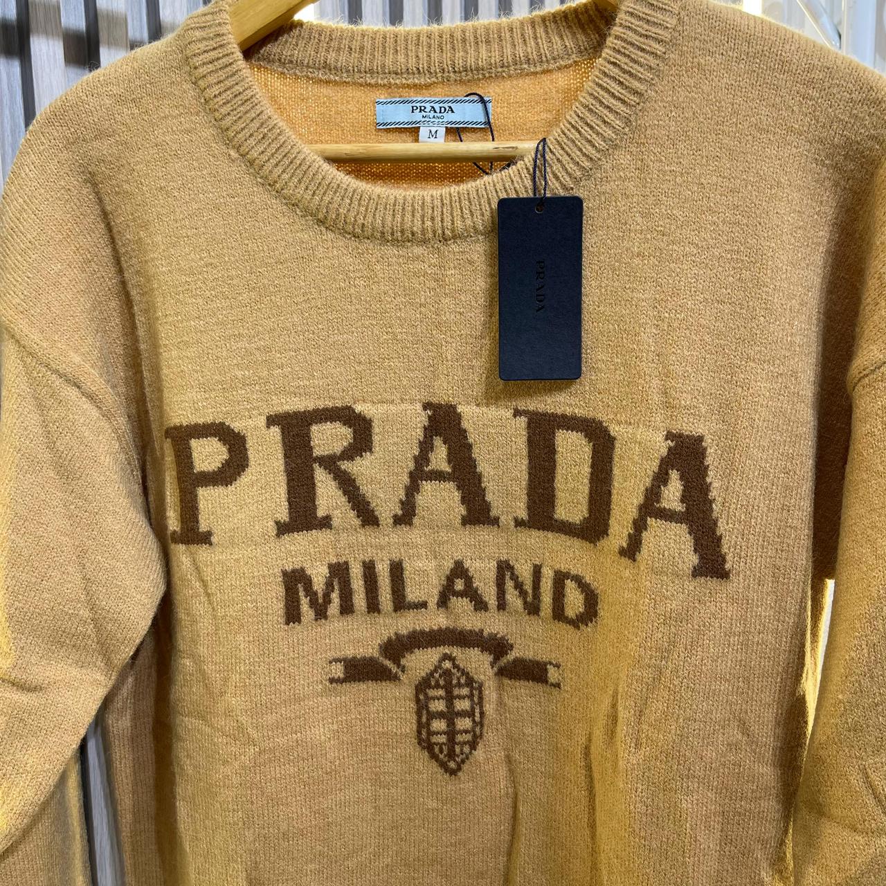 WhatsApp Image 2024-10-21 at 7.33.23 PM (2) Prada Knitted Khaki Warm Dress With Matching Long Socks