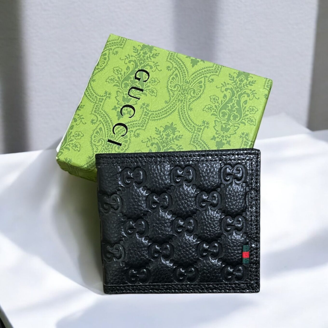 Gucci Black Embossed Signature Wallet