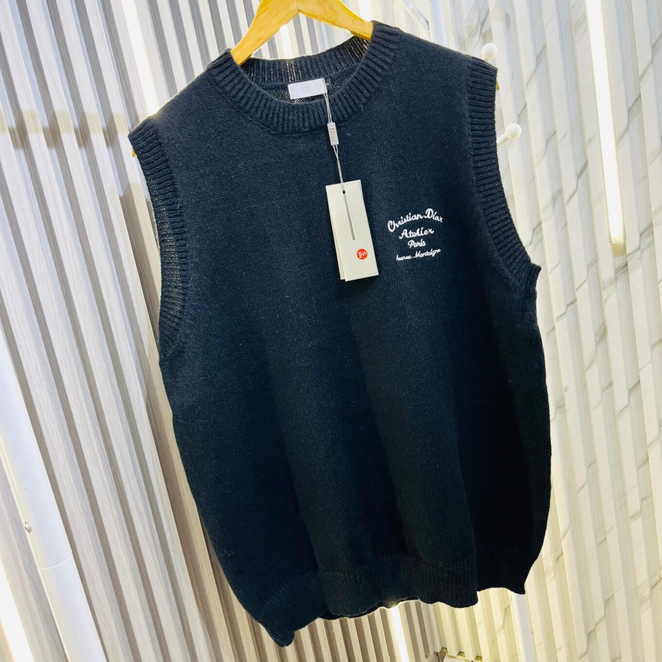 WhatsApp Image 2024-12-07 at 4.31.12 PM Christian Dior Black Sleeveless Warm Sweater